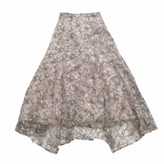 Apuweiser-riche アプワイザーリッシェ チュールエンブロイダリースカート 22133010 サイズM マキシ丈 ベージュ レディース 【中古】