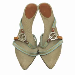 GUCCI グッチ インターロッキングG サンダル シューズ ライトブルー サイズ36C 23cm レディース 【中古】