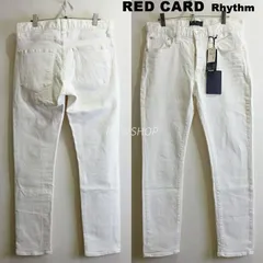 新品★　レッドカード　Rhythm　W84cm　557863　ストレッチ　スリムテーパード　ホワイト　リズム　日本製　Sz.30　RED CARD