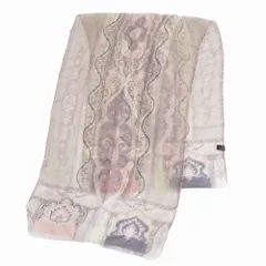 ETRO エトロ シルク100% ペイズリー柄 ストール 薄ピンク サイズ40×130cm レディース 【中古】