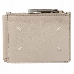 美品 Maison Margiela メゾンマルジェラ マネークリップ 財布 二つ折り レザー 4つステッチ グレー系 メンズ レディース 【中古】 /TNT