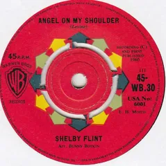 英7” Shelby Flint Angel On My Shoulder 45WB30 WARNER BROS. RECORDS /00080