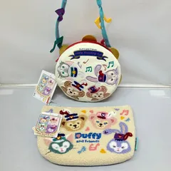 【新品】ディズニー ダッフィー&フレンズ ポシェット ハッピーマーチングファン TDL 35周年 タンバリン型ポシェット ポーチ  2点 ディズニーシー 限定 音符付き バッグ 新品 タグ付き