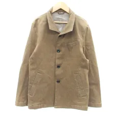 メンズビギ MEN'S BIGI ステンカラージャケット ミドル丈 無地 M 茶色 ブラウン /HO18のサムネイル