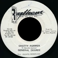 ジャマイカ7” General Degree Chatty Former NONE Rythem Track /00080