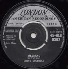 英7” Eddie Cochran Weekend 45HLG9362 LONDON RECORDS /00080