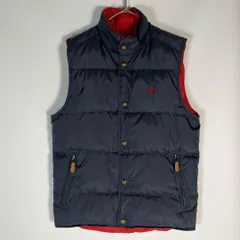 現行　POLO RALPH LAUREN ダウンベスト　リバーシブル　刺繍ロゴ