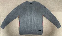 バーバリーブラックレーベル ニット Lサイズ グレー メンズ