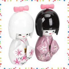 【特価セール】女性 フィギューム 装飾 日本人 女の子 日本の 着物 着物 女の子用 木製 ホーム 人形 工芸品 人形 伝統的な コレクター 工芸品 2個 の Toyvian 装飾品