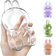 【数量限定】に適合する ケース 透明 クリアカバー ラブブ LABUBU ケース 透明 立ち姿＆お座り姿対応 便利に携帯 収納＆保護用 薄型軽量 アクリルディスプレイケース 落下 汚れ 紛失防止 (座り姿)