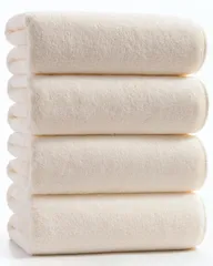 【人気商品】フェイスタオル [4枚セット クリームホワイト 約35*75cm] ふわふわ ホテル仕様 高速吸水 sakano 柔らか肌触り 吸水速乾 耐久性 エステ 業務用 家庭用 サロンスポーツなどに最適