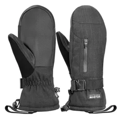 【新着商品】防寒グローブ カードポーチ付き スキー手袋 スマホ対応 滑り止め加工 厚手 スノーグローブ スキーグローブ 防風 防水 防寒手袋 保温 レディース メンズ 紛失防止 グローブ スノーボード 調整ベルト付き [OutdoorMaster]