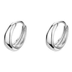 ふっくら　フープピアス　シルバー　S925刻印【両耳セット】