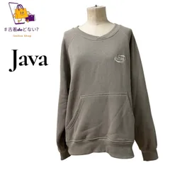 古着 Java ENTIRE Vネック ラグランスウェット S グレー 裏起毛 トレーナー プルオーバー カンガルーポケット