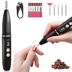 【新着商品】爪磨き 】 【2025新登 ネイルマシン 1台で多用途 20000RPM 高速回転 ネイルマシーン 甘皮処理 リムーバー 爪磨き 九段階スピ一ト usb充電式 携帯に便利 LEDディスプレイ 電動ネイルマシン 低騒音 正逆回転 電動 多機能 電動