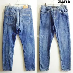 ZARA MAN　スリムテーパード スウェットデニム　メンズM相当　ストレッチ　藍青　Sz.31　ザラ