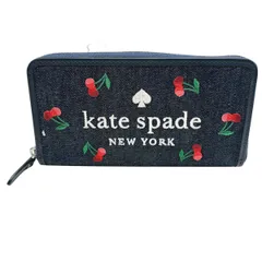 ケイトスペード K6151 ラウンドファスナー エラ ジップ アラウンド 長財布 Kate Spade ブルーマルチ
