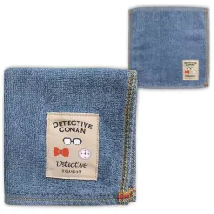 【中古】タオル・手ぬぐい(キャラクター) 江戸川コナン(モチーフ柄) インディゴ染めタオル 「名探偵コナン」