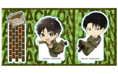 【中古】アクリルスタンド・アクリルパネル エレン＆リヴァイ(A) ぷかっしゅアクリルフィギュア 「進撃の巨人 Season 3」