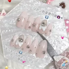 ネイルチップ ┋ ネイルチップオーダー ┋ 現品 ┋ 既製品 ┋ ちゅるんネイル ┋ フレンチ ┋ リボン ┋ ハート ┋ オタクネイル ┋ 推しネイル ┋ ピンクネイル ┋ クリスマス ┋ 冬ネイル ┋ シンプル ┋ 大人かわいい ┋ MignonNail