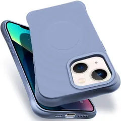 iPhone13 iPhone14 MagSafe対応 ケース 耐衝撃 米軍MIL規格 アイフォン14 スマホケース シリコン 保護ケース いpほね13 カバー ストラップホール付き 傷つけ防止 ワイヤレス充電対応 6.1インチ用（グレー）