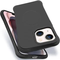 iPhone 15 MagSafe対応 ケース 耐衝撃 米軍MIL規格 アイフォン15 スマホケース シリコン 保護ケース いpほね15 カバー ストラップホール付き 傷つけ防止 ワイヤレス充電対応 6.1インチ用（ブラック）