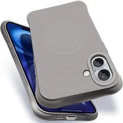 iPhone 16 MagSafe対応 ケース 耐衝撃 米軍MIL規格 アイフォン16 スマホケース シリコン 保護ケース いpほね16 カバー ストラップホール付き 傷つけ防止 ワイヤレス充電対応 6.1インチ用（チタンオリジナルカラー）