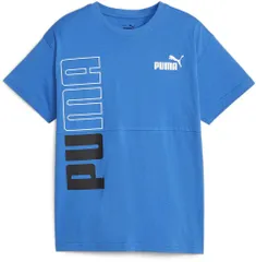 プーマ PUMA PUMA POWER カラーブロック Tシャツ キッズ 半袖 Tシャツ トップス トレーニング クラブ活動 通園 通学 レジャー 普段着 部屋着 ジュニア 子供  678558 47 RACINGBLUE