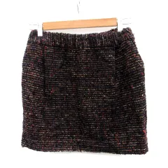 イエナ IENA タイトスカート ミニ丈 ツイード ウール マルチカラー 紺 ネイビー /SM16