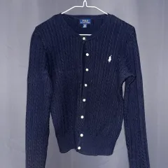 ポロ ラルフローレン ガールズ ケーブル カーディガン ネイビー XL