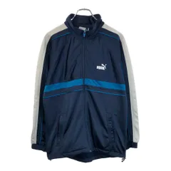 PUMA プーマ ロゴ刺 トラックジャケット ネイビー(メンズ 16)中古 古着 U9266