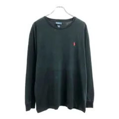 00年代 Polo by Ralph Lauren ポロ ラルフローレン ワンポイントロゴ 長袖Ｔシャツ ブラック( M)中古 古着 v4581