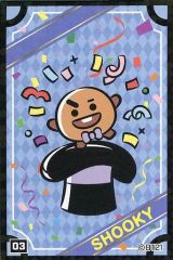 [중고] 스티커 스티커 SHOOKY(슈가) 스티커 03(Let's party with you) BT21 칩스 특전