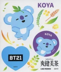 【中古】シール・ステッカー KOYA(アールエム) オリジナルステッカー 「BT21×爽健美茶」 対象商品購入特典