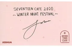 【中古】キャラカード ジョシュア カード 「SEVENTEEN CAFE 2020 ～WINTER Meat Festival～」 フード・デザート注文特典