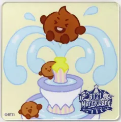 【中古】マグカップ・湯のみ SHOOKY(シュガ) アクリルコースター(角型) 「BT21 MerryLand」 アクリルコースター付きソフトドリンク注文特典