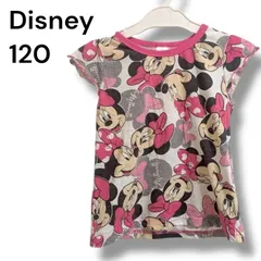 a1390 ディズニー ミニーマウス 総柄Tシャツ 120cm