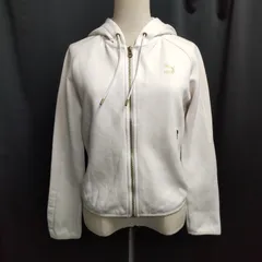 PUMA/プーマ★ジップアップパーカー【レディースS/白/white】Tops/hoodie◆BJ133-c