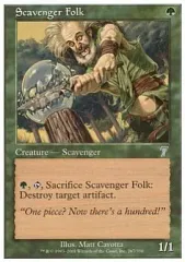 【中古】マジックザギャザリング 267/350[U]：【7ED】Scavenger Folk/ゴミあさり