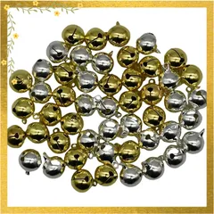 【迅速発送】Maydahui 50個の鈴ベル 手芸用鈴 ヴィンテージベル（14mm）金 銀 色 クリスマス ミニ ベル 鈴 工芸装飾用 アンティーク装飾真鍮の鈴 結婚式 ドア ジュエリー 可愛い 縫製 装飾 DIY 飾りパーツ