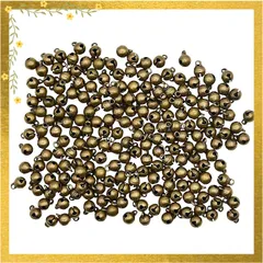 【迅速発送】Maydahui 200個の鈴ベル 手芸用鈴 ヴィンテージベル（6mm）ブロンズベル ペットベル クリスマス ミニ ベル 鈴 工芸装飾用 アンティーク装飾真鍮の鈴 結婚式 ドア ジュエリー 可愛い 縫製 装飾 DIY 飾り 手芸 パーツ