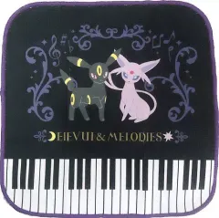【中古】タオル・手ぬぐい(キャラクター) ブラッキー＆エーフィ(鍵盤) プリントハンドタオル 「一番くじ Pokemon EIEVUI＆MELODIES」 F賞
