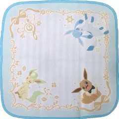 【中古】タオル・手ぬぐい(キャラクター) イーブイ＆リーフィア＆グレイシア(ブルー) プリントハンドタオル 「一番くじ Pokemon EIEVUI＆MELODIES」 F賞