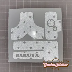 NCT WISH ペンライトステッカー　草鈍器　サクヤ　星総柄ꕤver. 　KPOP アイドル　推し活　ペンライトデコ　推し活DIY