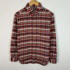 Eddie Bauer エディーバウアー ネルシャツ チェック 総柄 レッド XSサイズ メンズ 古着 アメカジ アウトドア