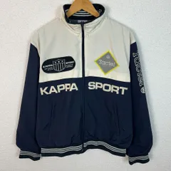 Kappa カッパ ナイロンジャケット トラックジャケット ブルゾン 刺繍ロゴ ホワイト Lサイズ メンズ 古着 スポーツMIX ストリート　アメカジ