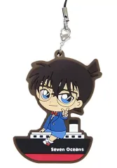 【中古】キーホルダー・マスコット(キャラクター) 江戸川コナン 「リアル脱出ゲーム×名探偵コナン 紺青の美術館からの脱出 Seven Oceans ラバーキーホルダー」 