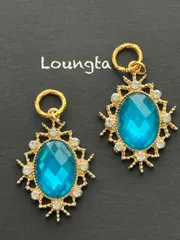 3488キラキラピアス ブルー 樹脂ピアス