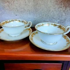 希少品★ウェッジウッド ホワイトホール パウダー 2客セット ルビー ゴールド 美品】 ウェッジウッド ホワイトホール パウダー ホワイトゴールド 2