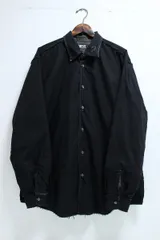 DIESEL ディーゼル 長袖シャツ カットオフ ダメージ加工 ブラック 黒 Lサイズ 12-F102/1/TC